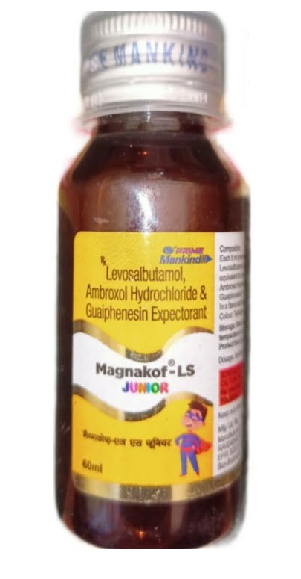 Magnakof-LS Junior (Levosalbutamol (1mg/5ml) + Ambroxol (30mg/5ml) + Guaifenesin (50mg/5ml)