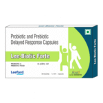 Lee-Biotic Forte (Bacillus clausii 2 billion spores, Bifidobacterium longum 1billion spores, Bifidobacterium lactis 275 million spores, Clostridium butyricum 2 million spores, Bacillus coagulans 500 million spores, Lactobacillus rhamnosus 1 billion spores, Sacchromyces boulardii 30 million spores & Fructo-oligosaccharide 100 mg)