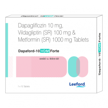 Dapaford-10 Vdm Forte (Dapagliflozin 10 mg, Vildagliptin (SR) 100 mg & Metformin (SR) 1000 mg )