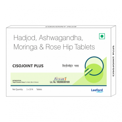 Cisojoint Plus (Cissus quadrangularis 750 mg, Withania somnifera 100 mg, Moringa oleifera 100 mg & Rose Hip extract 50 mg