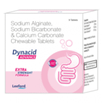 Dynacid Advance (contains Sodium Alginate 250 mg, Sodium Bicarbonate 106.5 mg & Calcium Carbonate 157.5 mg.)