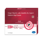 Actiview Softgel Capsule (Lutein 10% 10 mg, Zeaxanthin 10% 2 mg,Vit. A 600 mcg, Vit. C 40 mg, Natural Vit. E 10 mg, Zinc Oxide eq. to elemental Zinc 12 mg, Copper Sulphate eq. to elemental Copper 1 mg, Sodium Selenite eq. to el. Selenium 25 mcg & Omega 3 fatty acid eq. to EPA 180 mg & DHA 120 mg & L-Glutathione 1 mg)