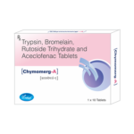Chymomerg A (Trypsin (48mg) + Rutoside (100mg) + Bromelain (90mg) + Aceclofenac (100mg)