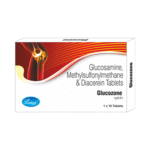 Glucozone (Glucosamine Sulphate Potassium Chloride 750 mg eq. to Glucosamine 446 mg, Methyl Sulphonyl Methane 250 mg & Diacerein 50 mg )