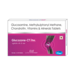Glucozone-CT plus (Glucosamine sulphate potassium chloride 750 mg, Chondroitin sulphate sodium 200 mg, Methylsulfonylmethane 250 mg, Cholecalciferol 200 IU, Calcium ascorbate 50 mg, Elemental Selenium 70 mcg, Elemental Zinc 4 mg, Elemental Manganese 3 mg, Elemental Chromium 50 mcg, Elemental Copper 0.5 mg, Elemental Boron 0.5 mg & Elemental Silicon 2 mg)